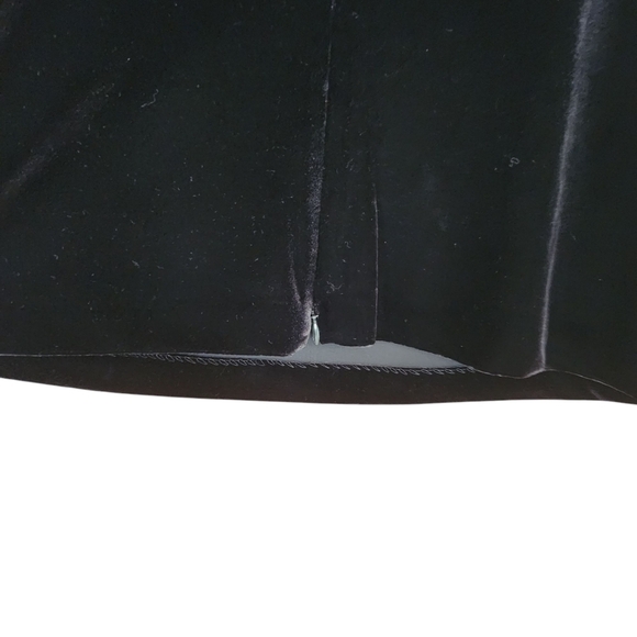 Alex Evenings Portrait Collar Velvet Stretch Blouse With Brooch - Picture 10 of 12